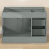 Bath Vanity Cabinet without Top 42 in. W x 21.5 in. D x 33.5 in. H Bathroom Vanity in Sky Grey with Black Handle - 2 of 4