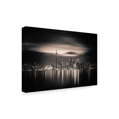Trademark Fine Art -Yoann 'Toronto Cityscape' Canvas Art