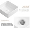 Hrinhom 14.8"W Rectangle Bathroom Vanity Sink,Modern Ceramic Wash Basin Without Faucet - 4 of 4