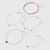 Heart Cross & Rose Choker Necklace Set 5 pc - Wild Fable™ Gold - 2 of 3
