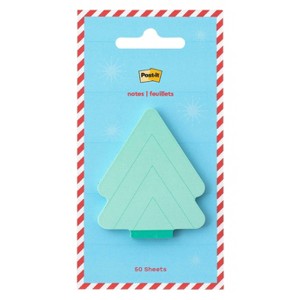 Post-it Jingle Notes Christmas Tree 2"x2.5" Holiday Sticky Note Pad 50 Sheets - 1 of 4