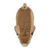 18" x 8" Polystone Mask Primitive African Sculpture Brown - Olivia & May - 3 of 4