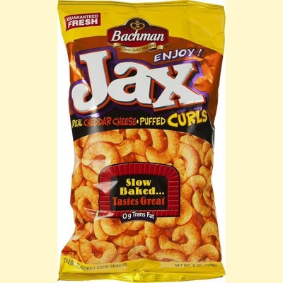 Bachman Jax Cheddar Cheese Puffed Curls - 6 Oz Bag (pack Of 3) : Target