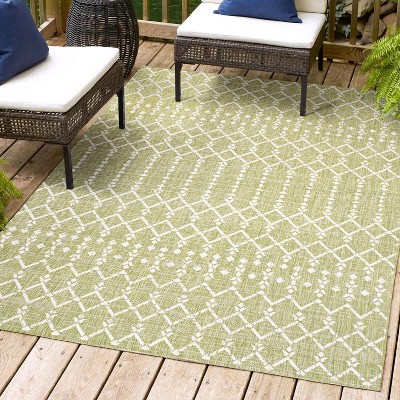 JONATHAN Y Ourika Moroccan Geometric Textured Weave Indoor/Outdoor Area Rug
