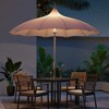 Yardgrace 9ft Outdoor Pagoda Patio Umbrella with Lights, 360° Rotation, Push-Button - 2 of 4