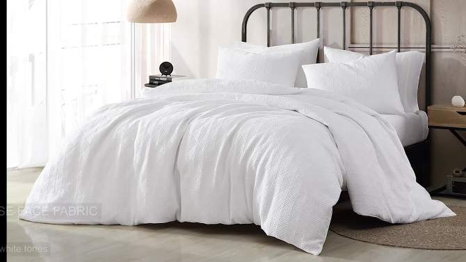 Riverbrook Home 3pc Dalan Matelasse Comforter Set White, 2 of 7, play video