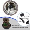 SereneLife Decorative Tabletop LED Water Fountain - SLTWF63LED, Soothing Indoor/Outdoor Waterfall, Black - 3 of 4
