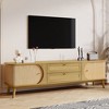 HDZNVF Rattan TV Stand for TVs up to 75 inch, Modern Farmhouse Media Console - 2 of 4