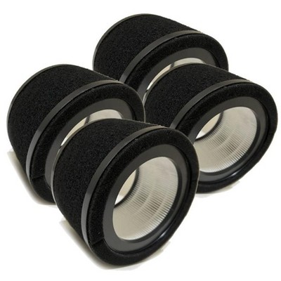 Nispira Replacement Filter L True HEPA + Activated Carbon Pre Filter Compatible with GermGuardian Air Purifier AC4200W FLT4200, 4 Packs