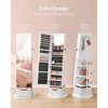 SONGMICS 360° Swivel Mirrored Jewelry Cabinet with Lights Full-Length Mirror with Jewelry Storage - 4 of 4