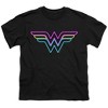 Boys' Short Sleeve Wonder Woman Neon Wonder Woman T-Shirt - 2 of 4