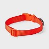 Basic Adjustable with Color Matching Buckle Dog and Cat Collar - Boots & Barkley™ Bright Orange - 2 of 3