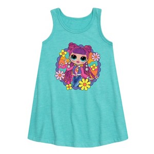 - LOL Surprise! - Skater Chick w/ Flowers Graphic Sleeveless Aline Dress - 1 of 3