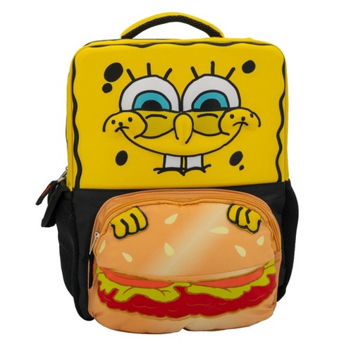 Sponge Bob Square Pants Backpack 3d Big Face Spongebob Girls Boys School Bag 16 Target