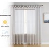 HLC.ME Tab Top Window Curtain Sheer Voile Panels for Living room & Bedroom, Set of 2 - 3 of 4