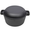 VisioGear 2-In-1 Outdoor Oven, 5 Quart Dutch Ovens with 2pcs Handel Covers, and Lid Lifter, Black, 12.5"*10.2"*6.2" - 4 of 4