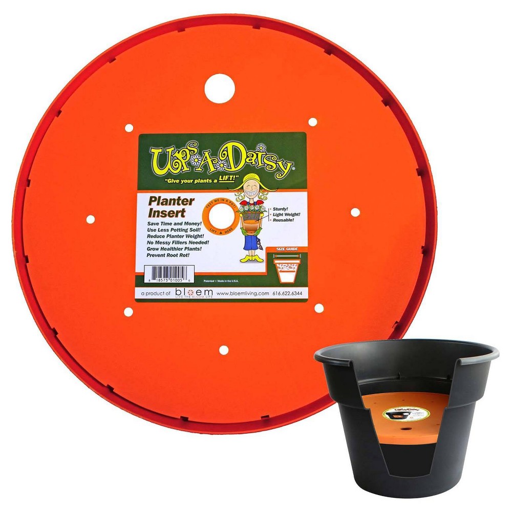 15" Ups-A-Daisy Planter Insert- Orange - Bloem: Lightweight, Rust & UV-Resistant