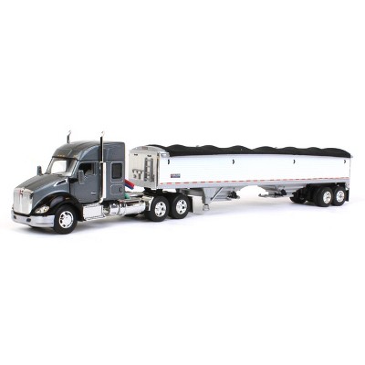 First Gear Dcp 1/64 Gray & Black Kenworth T-680 Sleeper With