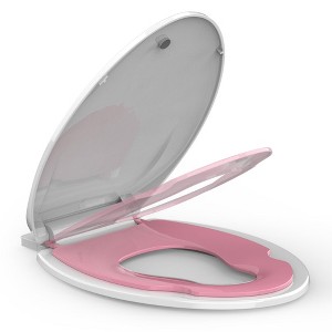 Elongated Toilet Seat, Slow Close Toilet Cover Seat for Easy Clean and Stain-Resistant, Plastic Toilet Seat with Cover, Quick-Release Hinges - 1 of 4