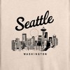 Women's - Instant Message - Seattle Washington Lightweight French Terry Wide Neck Long Sleeve Shirt - 2 of 4