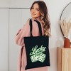 City Creek Prints Lucky Babe Dice Canvas Tote Bag - 15x16 - Black - 2 of 2