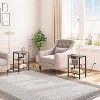 MaseiKar End Table with Charging Station and USB Ports, Small Side Table , 3-Tier Nightstand with Adjustable Shelf, for Living Room, Greige - 2 of 4