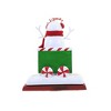 Christmas 4.5 Inch Christmas Train Stocking Holder Christmas Stocking Holder , Snowman Santa Tree Scarf Cane (1PC) - 2 of 3