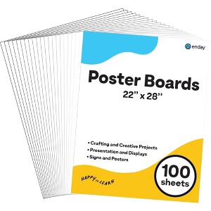Poster Board Lightweight Craft Backing Boards for Presentations Office Sign Blank Painting Board Smooth Surface Poster Sheets for School - 1 of 4