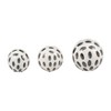 Sagebrook Home Set of 3 Ceramic Orbs - 4", 5", 6" Set of Black and White Spotted Decorative Round Table Orbs for Home or Office - 4 of 4