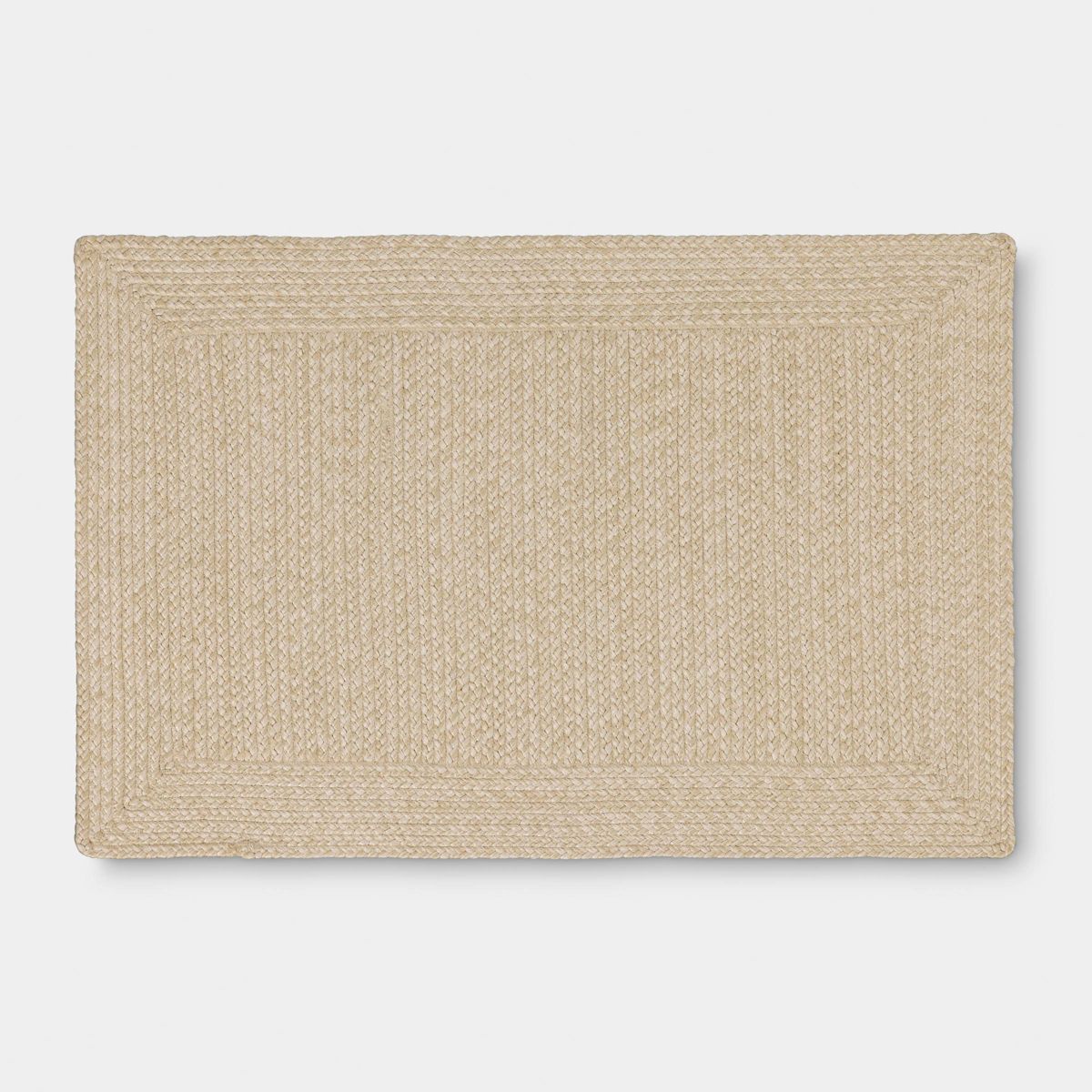 Natural Woven Rectangular Braided Outdoor Accent Rug - Threshold™ - thumbnail 9