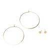 Totalee Gift Gold Geometric Circle Earring Set Burnished Brass Gold - 3 of 3