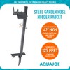 Sun Joe Steel Garden Hose Stand with Brass Faucet and Quick Install Anchor Base, Gray – Heavy Duty Metal Outdoor Gardening System - 4 of 4