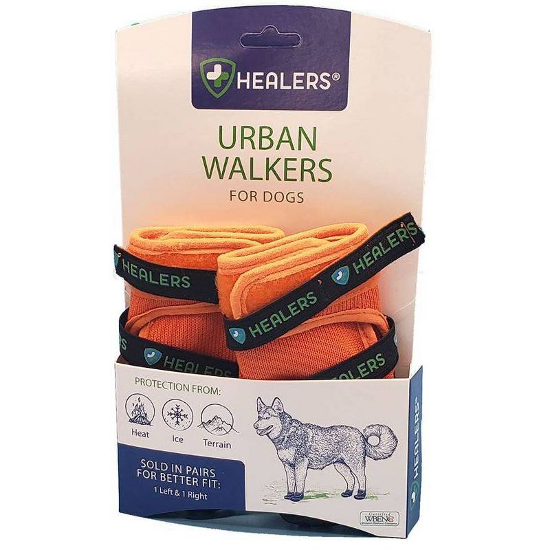 Healers Urban Walker Dog Boots - Orange, 4 of 7