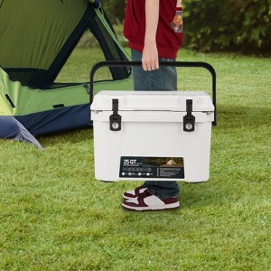 20 Quart Portable Ice Cooler, Insulated Ice Chest Box with Cup Holder, Fish Ruler, Bottle Opener, Portable Leakproof Hard Cooler for Camping, Picnic - 1 of 4