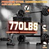 GIKPAL 770lbs 5-in-1 Adjustable Weight Bench ,Multi-Purpose Bench Press Olympic Workout Bench with Squat Rack for Home Gym Full Body Strength Training - 4 of 4
