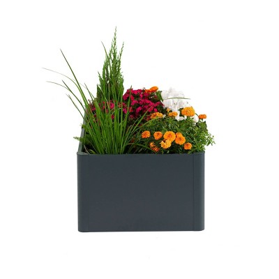Midnight Blue 17" Tall Metal Outdoor Raised Garden Bed