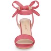 Allegra K Women's Back to College Faux Suede Open Toe Ankle Tie Back Chunky Heel Sandals - 2 of 4
