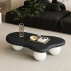 40"W Cloud Shaped Coffee Table With 3 Ball Legs,Coffee Table Unique,Irregular Abstract Console Table,Living Room Furniture- Maison Boucle - 3 of 4