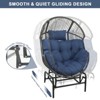 Buenhomino Outdoor Oversized Indoor Outdoor Wicker Gliding Patio Egg Chair for  Garden Backyard Balcony - 4 of 4