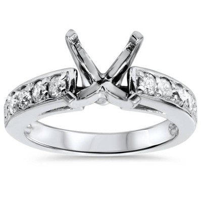 Pompeii3 1/2ct Diamond Semi Mount Ring 14K White Gold
