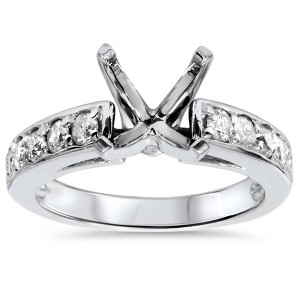 Pompeii3 1/2ct Diamond Semi Mount Ring 14K White Gold - 1 of 4