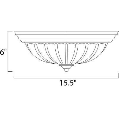 Maxim Lighting Essentials - 583x 3 - Light Flush Mount in  Oil Rubbed Bronze