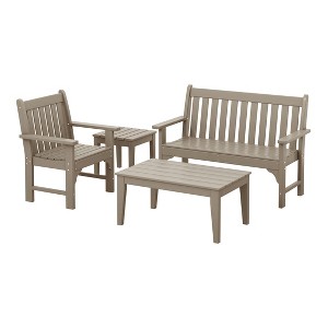 WestinTrends Malibu 4-Piece HDPE Outdoor Patio Furniture Couch Set - 1 of 4