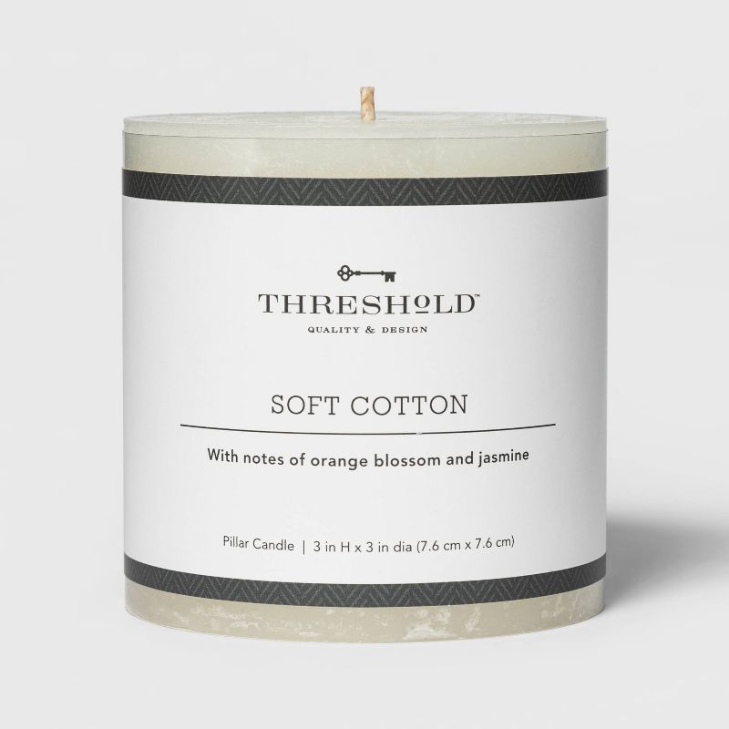 Pillar Candle Soft Cotton White - Threshold™, 1 of 8