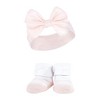 Hudson Baby Infant Girls Headband and Socks Giftset, Teal Pink, One Size - 3 of 4