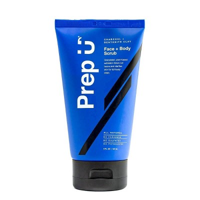 Prep U Detoxifying Charcoal Face + Body Scrub with Apricot Kernels - 5 fl oz