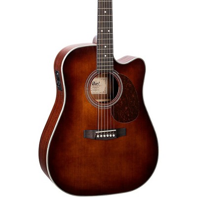 Cort MR500E MR Series Dreadnought Venetian Cutaway Acoustic-Electric Guitar Brown Burst