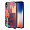 Reiko iPhone X/iPhone XS Embossed Wood Pattern Design TPU Case with Multi-Letter - 2 of 4