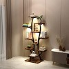 INFURNIC Planter Stands and Holders Indoor Plant Shelf Vase Shape Plant Stand with Grow Light for Home Patio, Brown, 28.3"*10.2"*62" - 2 of 4