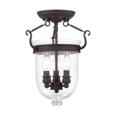 Livex Lighting Jefferson 3 - Light Flush Mount in  Bronze